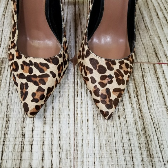 Ava & Aiden Black & Leopard Print Heel Size 8 - Picture 4 of 6